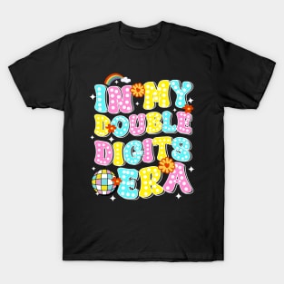 In My Double Digits Era Retro 10 Year Old 10th Birthday gift for girls kids T-Shirt